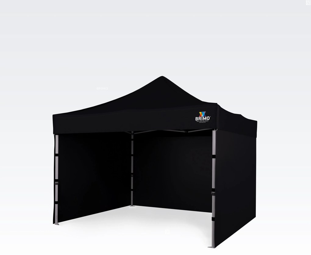 BRIMO Prémiový Párty stan 3x3m Hliník | Najvyššia odolnosť – BRIMO - s 3 stenami - Čierna 13