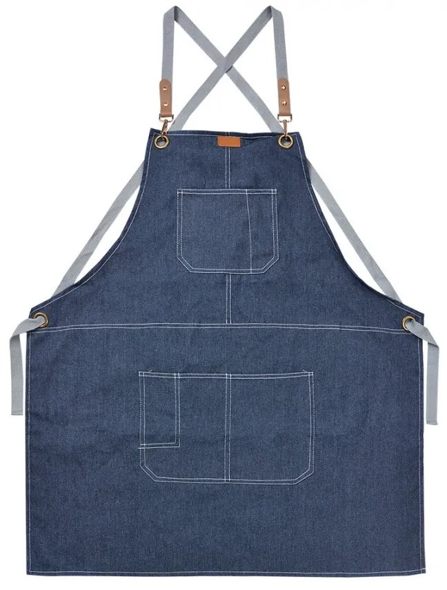 Modrá džínsová kuchynská zástera - 82*70 cm