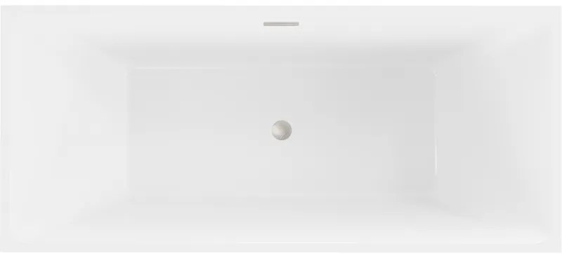 Mexen Lita, voľne stojaca vaňa 170 x 75 cm, biela, brúsená oceľ prepad, 52121707500-97