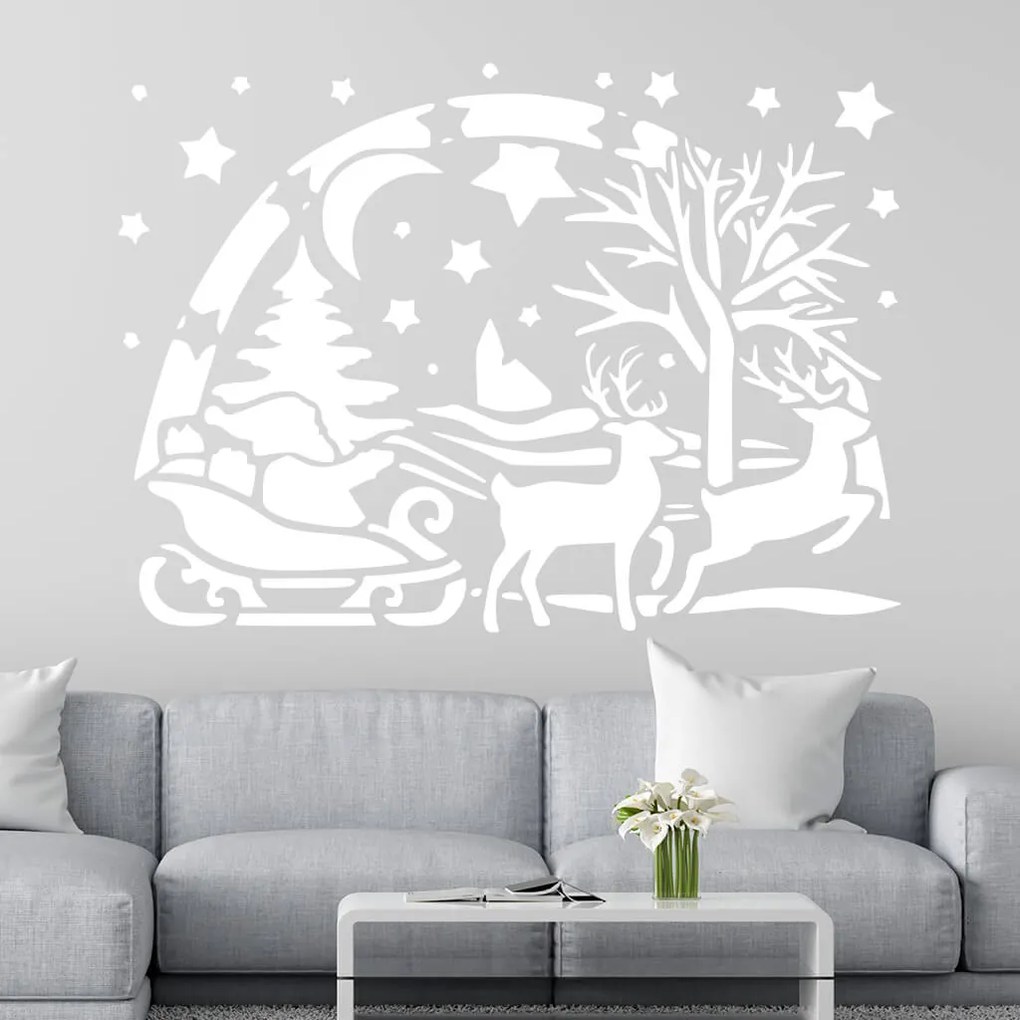 Veselá Stena Samolepka Santa Claus Farba: béžová, Veľkosť: 60 x 43 cm