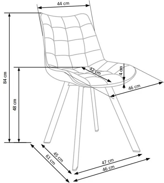 Jedálenská stolička COMORO 1 ks žltá