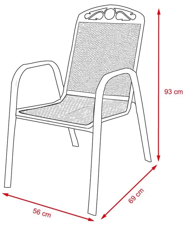 Záhradné kovové kreslo ZWMC-31