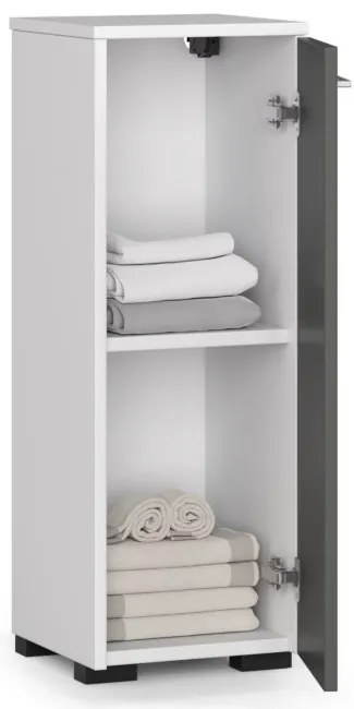 Kúpeľňová skrinka FIN S30 1D biela / sivá