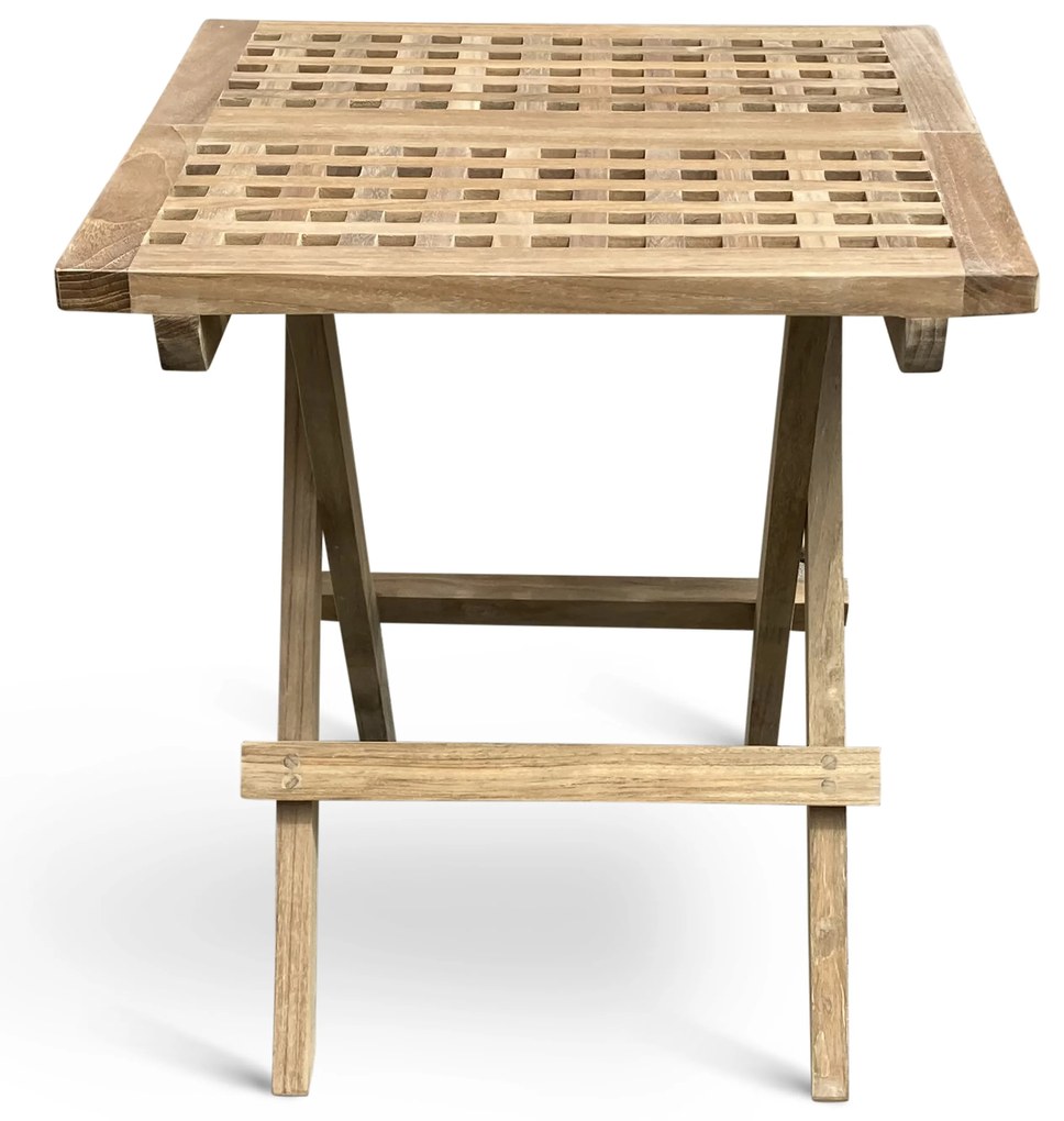 Noela Skladací stolík z teakového dreva Piknik