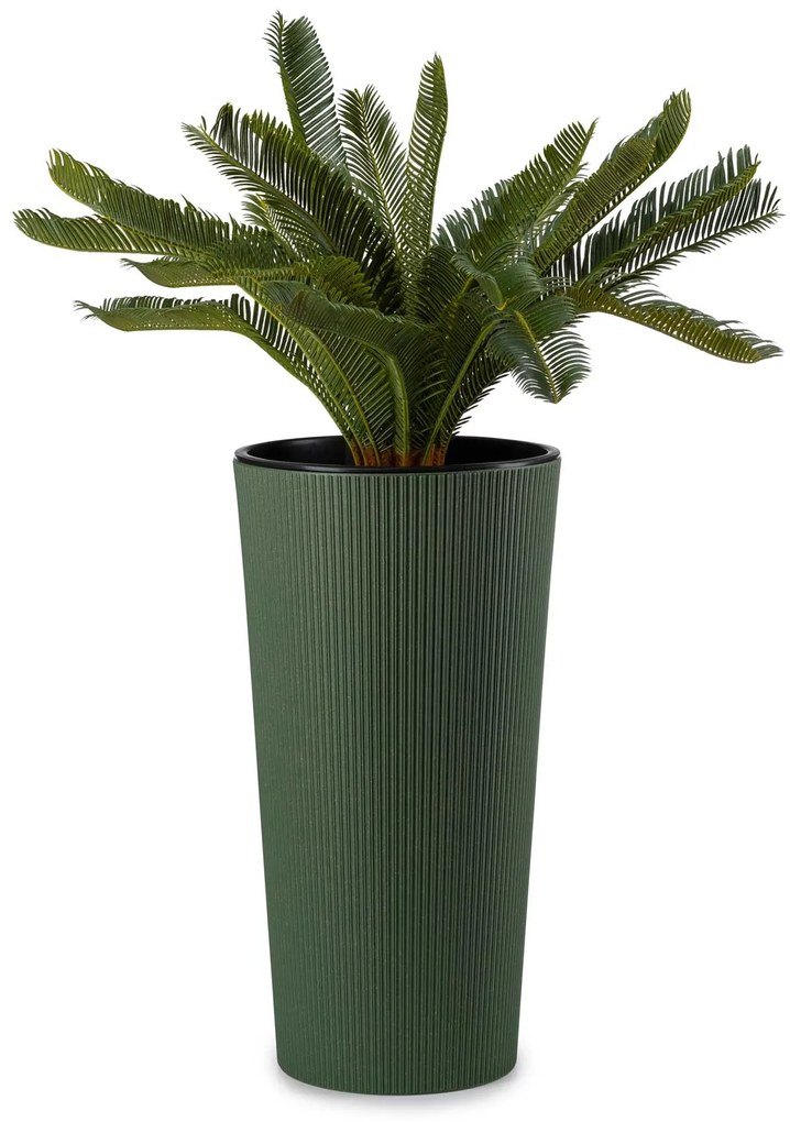 PLASTOVÝ KVETINÁČ URBANIKA ECO SADA 2KS 57X30 CM+46,6X25,5 CM ZELENÁ