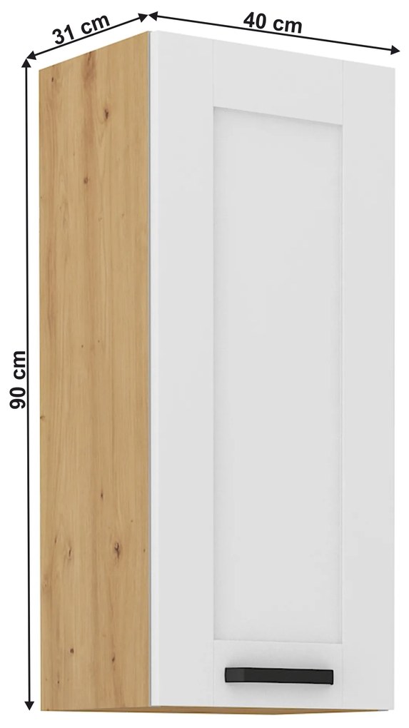 Horná skrinka Lesana 2 (biela + dub artisan) 40 G-90 1F . Vlastná spoľahlivá doprava až k Vám domov. 1063970