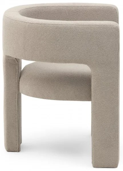 Tmavobéžové designové kreslo ALPAH E