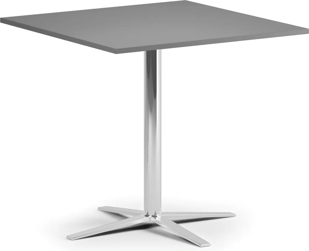 Konferenčný stolík AURA, 60x60 cm, chróm podnož, grafit