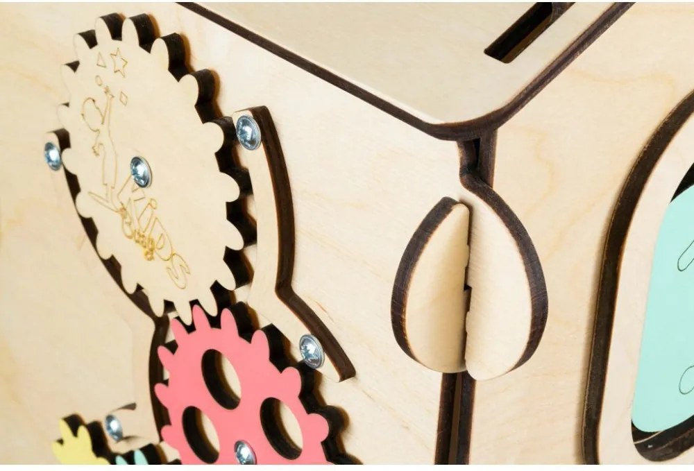 Montessori Activity board domček naturálny