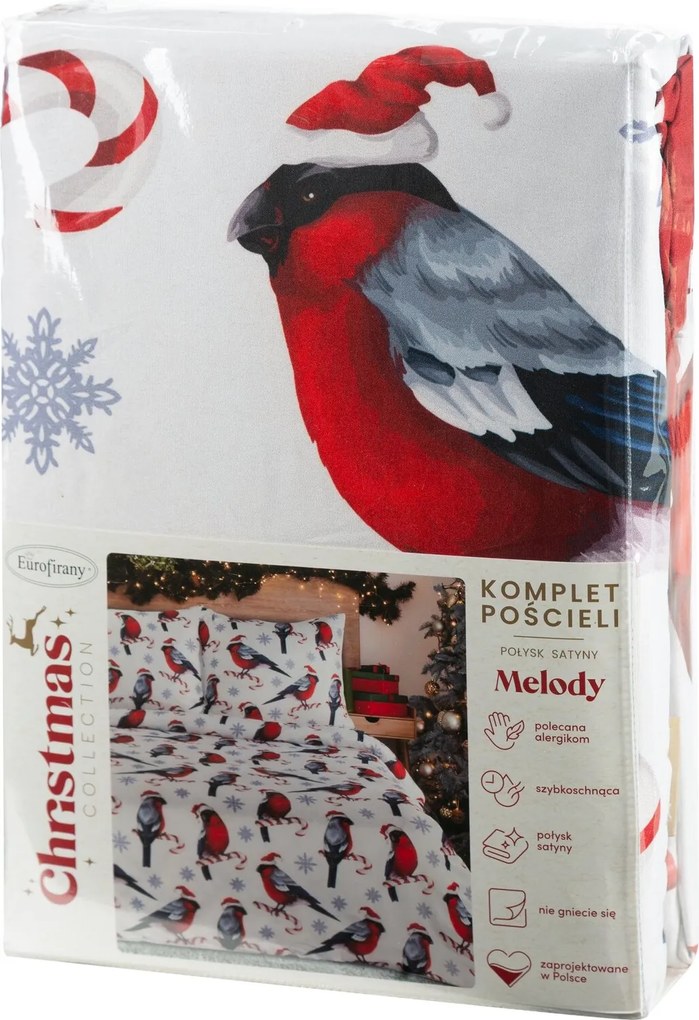 VIANOČNÉ OBLIEČKY Z MIKROVLÁKNA MELODY 200X220 CM, 2 KS 70X80 CM VZOROVANÉ