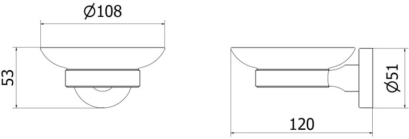Mexen Remo, sklenená mydelnička, brúsená oceľ, 7050739-97