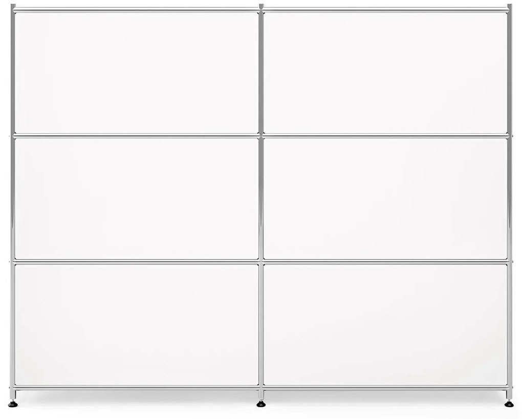 Kovová komoda »CN3« so 4 výklopnými priečinkami, biela