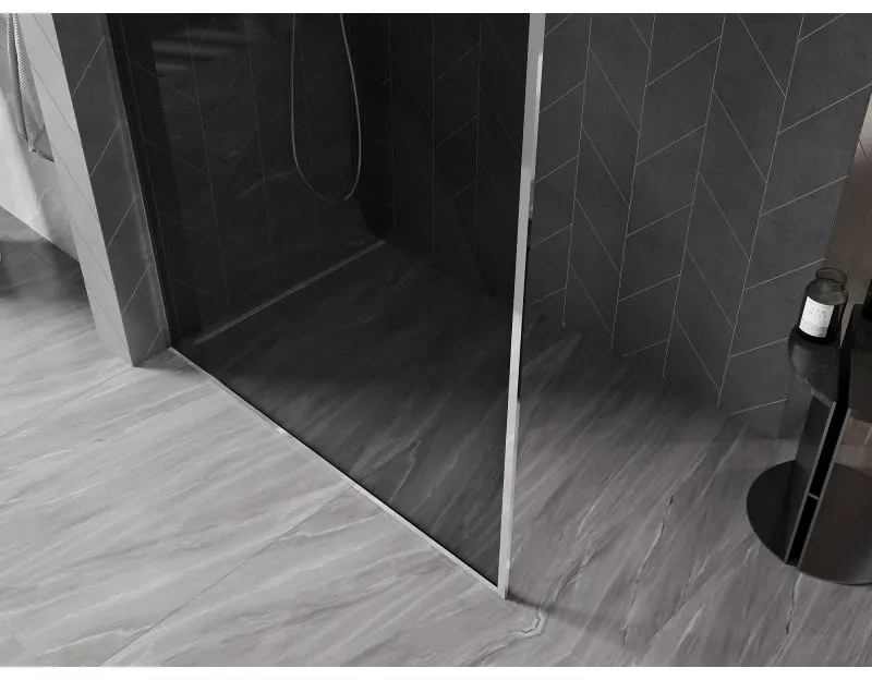 Mexen, Mexen Kioto-XF sprchová stena s rámom 70 x 202 cm, grafit 10 mm, chróm - 800-070-104-01-40-X