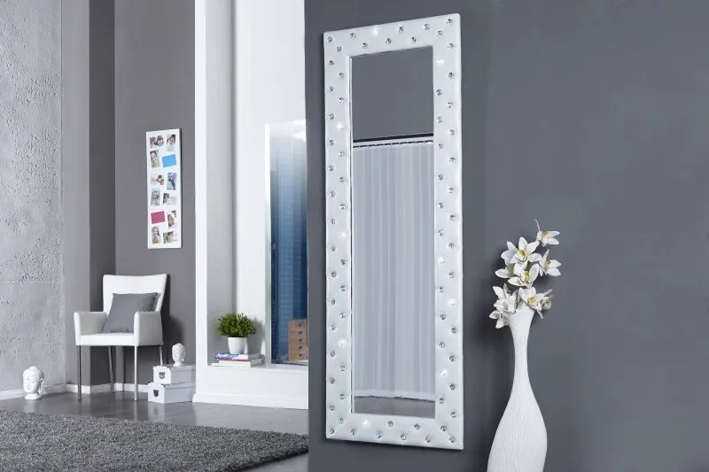 Bighome - Zrkadlo BOUTIQUE L WHITE 170x60 cm - biela