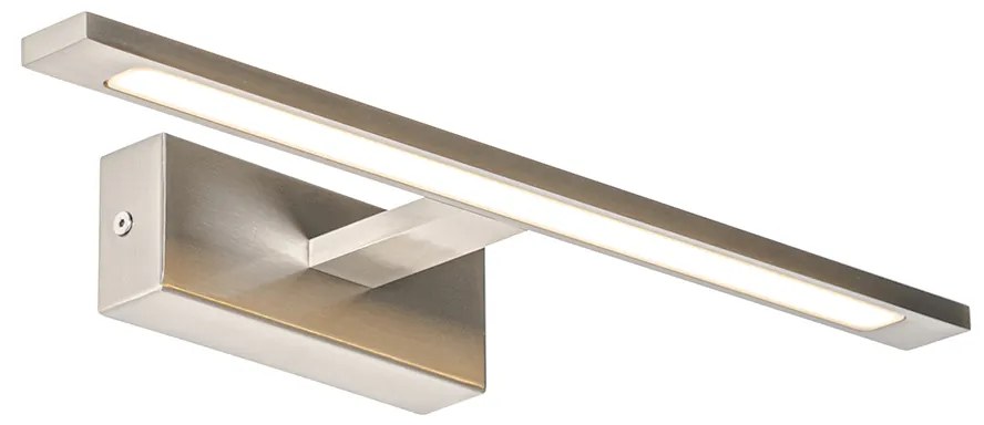 Oceľová nástenná lampa 41,5 cm vrátane LED IP44 - Jerre