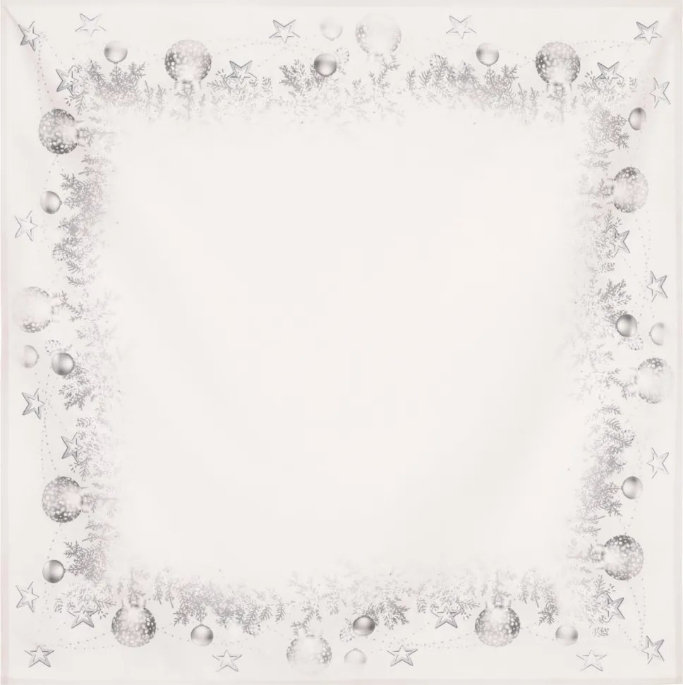 Obrus Vianočné gule 80x80 cm, biely
