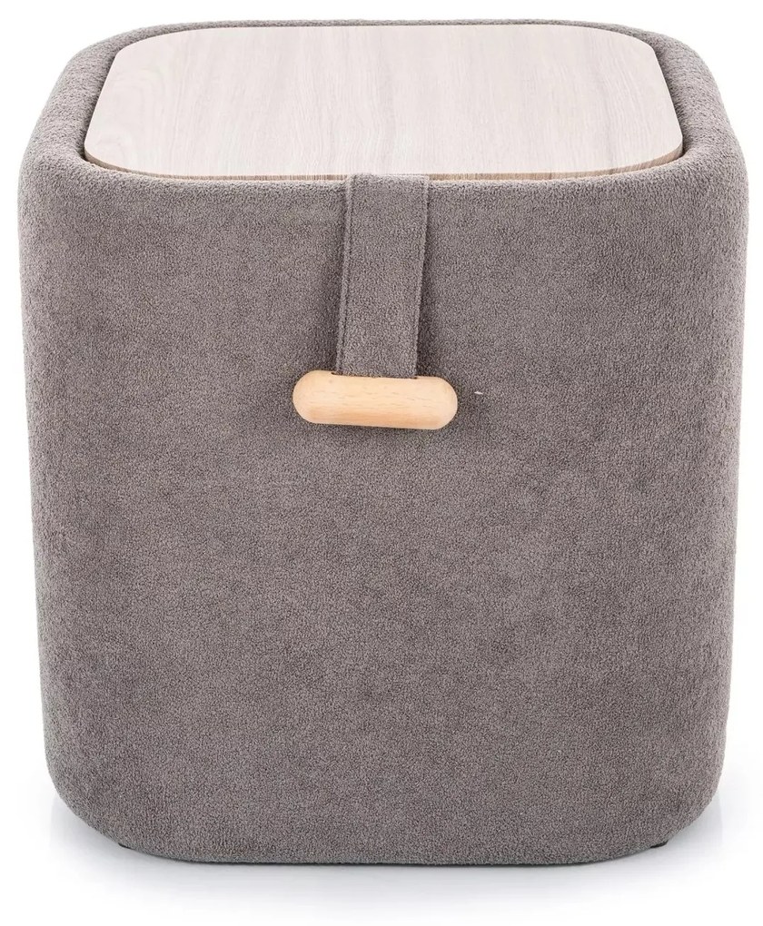 Taburet Nap s úložným prostorem šedý