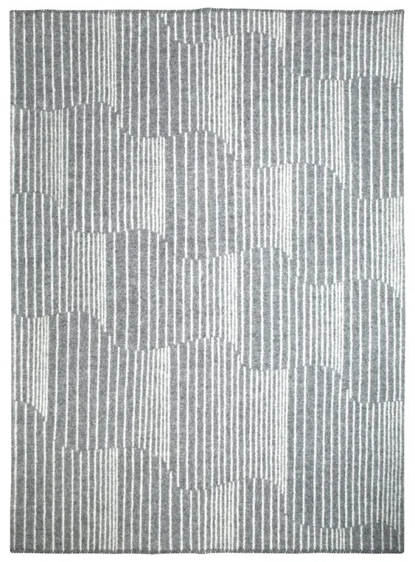 Vlnená deka Aurora 100x150, sivo-biela / Finnsheep