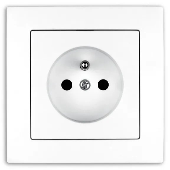 Elhard Zásuvka Vera, matná, biela - kompletná VZ6100W