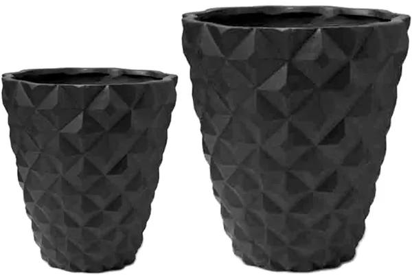 Kvetináč Capi Lux Heraldry Vase taper round čierny 38x40 cm
