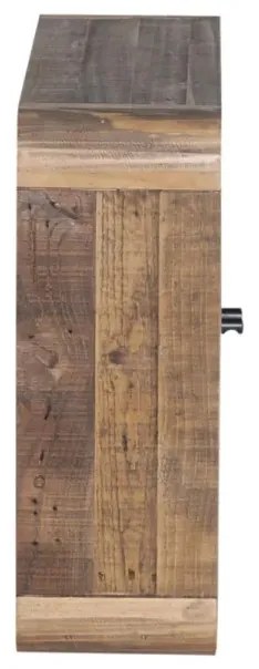 furniture-nabytek.cz - Masívna kúpeľňová zrkadlová skrinka Dingle z recyklovanej borovice, lakovaná, prírodná / šedá – 67×20×55 cm