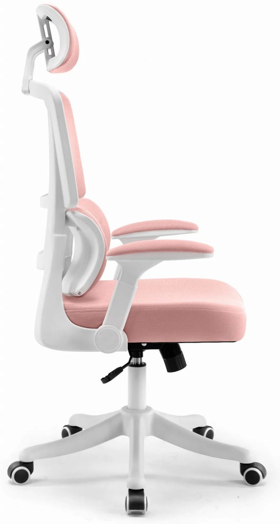 Hells Ergonomická otočná kancelárska stolička Hell's Chair HC- 1011 Pink White