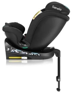 Lionelo - Autosedačka so základňou otočná NAVY i-Size 40-150 cm čierna/tyrkysová
