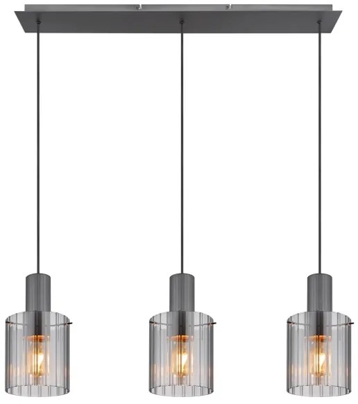 Globo 15904-3H - Luster na lanku TULIVAR 3xE27/40W/230V šedá
