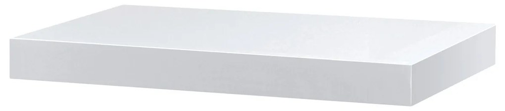 Nástenná polička P-023 WT biela vysoký lesk, 40 x 24 x 4 cm