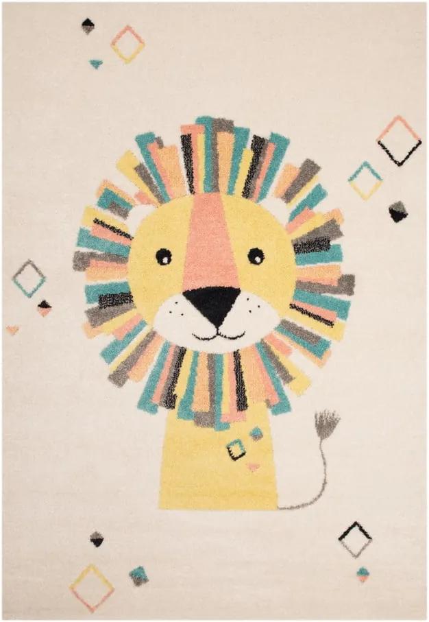 Béžovokrémový detský koberec Zala Living Lion, 120 × 170 cm