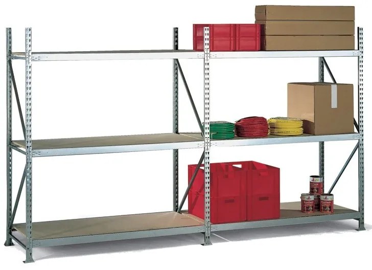 Policový regál, nosnosť 500 kg, 2500 x 2600 x 650 mm, základný