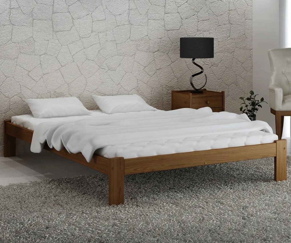 Postel dub Anzu VitBed 120x200cm + Matrace Karatos 120x200cm | AMI Nábytok