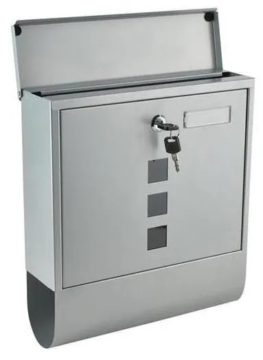 Poštová schránka 34x30,7 cm strieborná