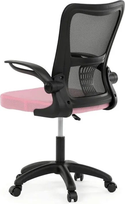 KA-K2006 PINK, Kancelárska stolička, ružová sieťovina a čierny plast