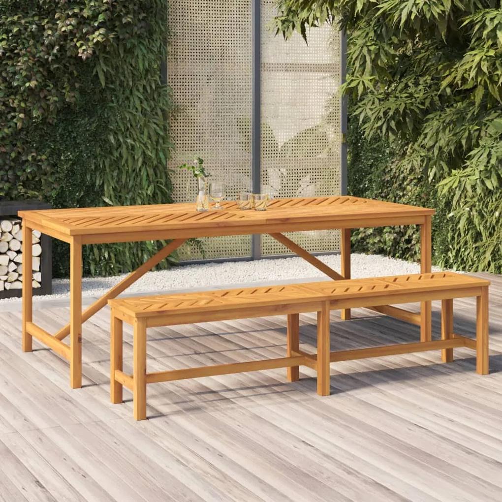 Záhradný jedálenský stôl 200x90x74 cm akáciový masív 362242