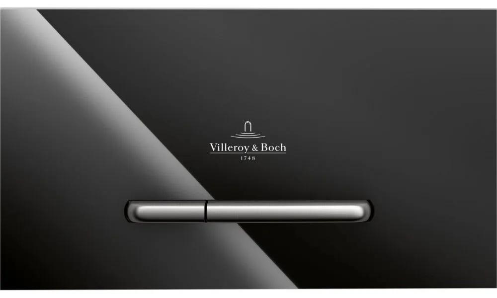 VILLEROY &amp; BOCH ViConnect M300 ovládacie tlačítko dvojčinné, bezpečnostné sklo, Glossy Black, 922160RB