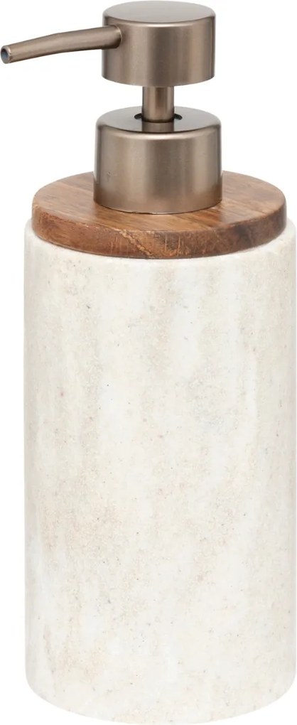 Dávkovač mydla Como, sivá/s drevenými prvkami, 300 ml
