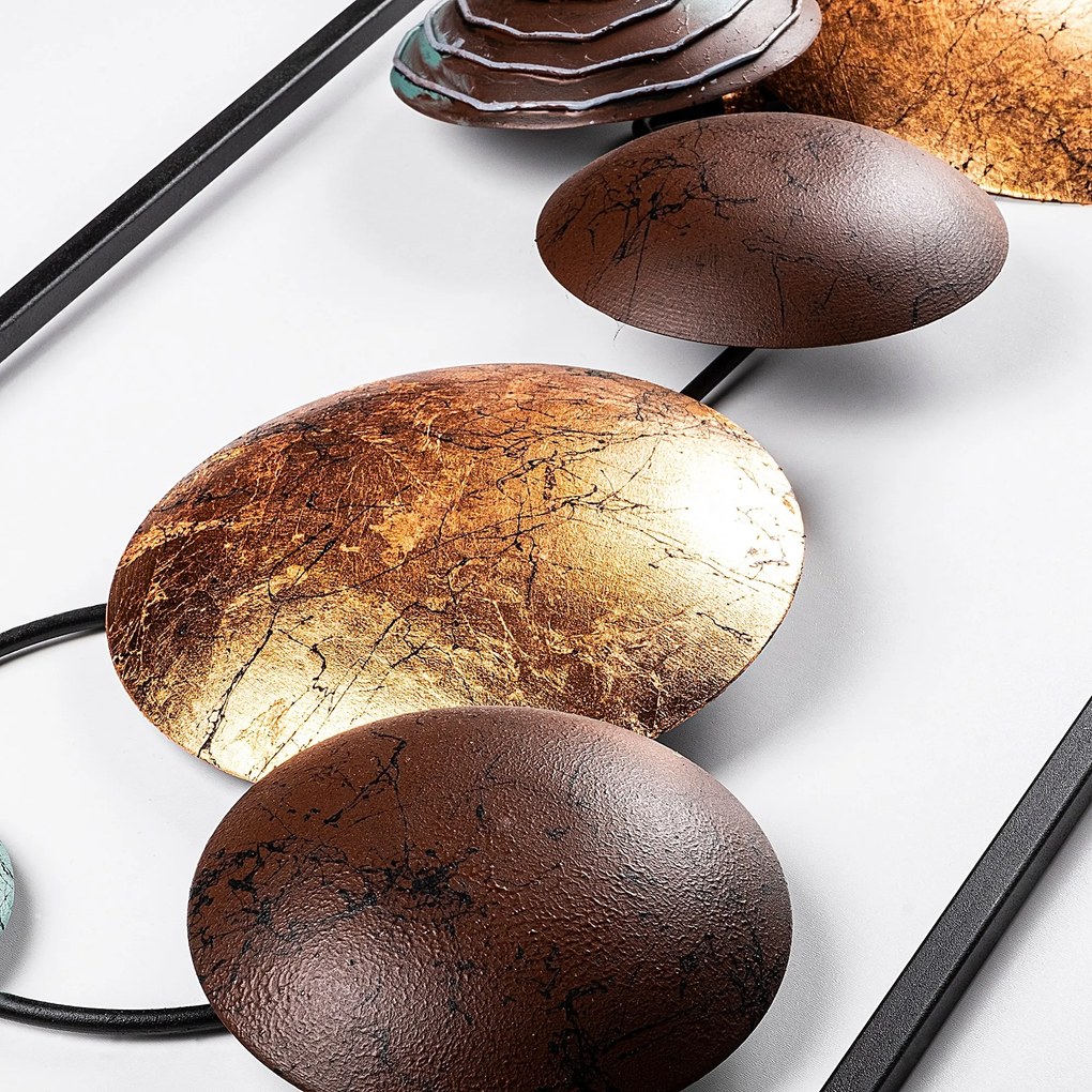 Nástenná kovová dekorácia Texturovaná 7 viacfarebná