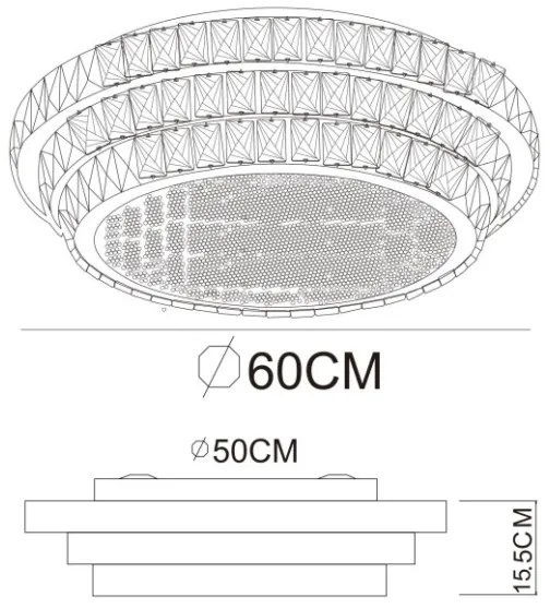 Globo 68157-58 - LED stmievateľné stropné svietidlo KLARA 58W/230V 2700-6000K pr. 60 cm biele + diaľkové ovládanie