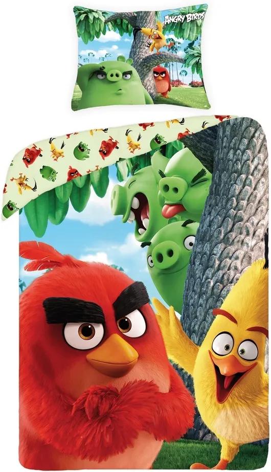 Halantex Detské bavlnené obliečky Angry Birds movie 1166, 140 x 200 cm, 70 x 90 cm