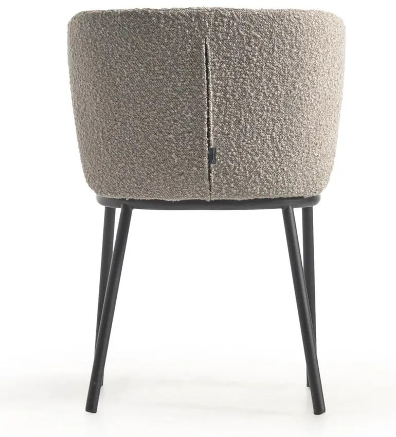 Svetlosivé čalúnené jedálenské kreslo Ciselia – Kave Home