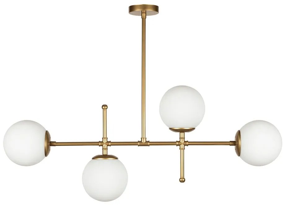 Závesné svietidlo v zlatej farbe Squid Lighting Kruva, výška 57 cm