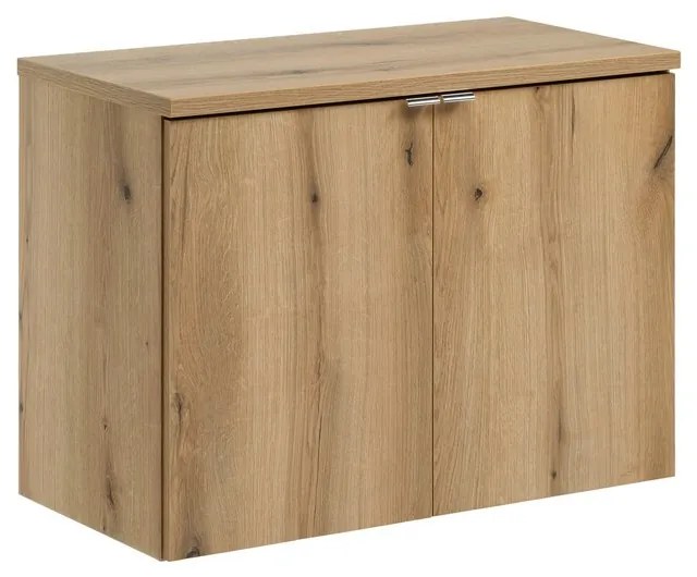 Závěsná skříňka pod umyvadlo Nova Oak II s deskou 80 cm dub coast evoke