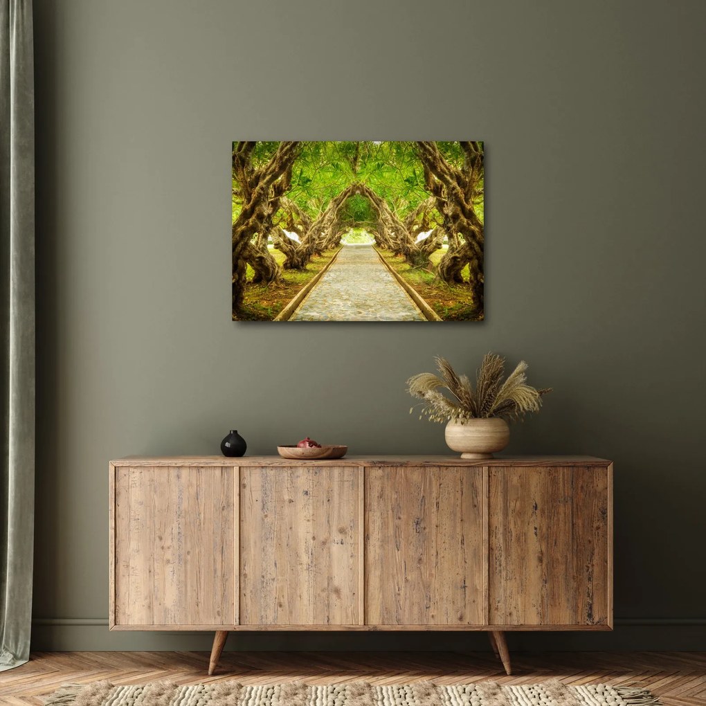 Obraz - Živý tunel z plumérií (70x50 cm)