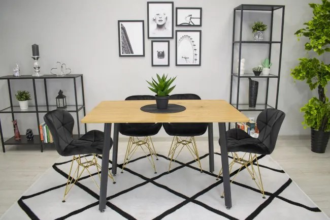 Set štyroch jedálenských stoličiek NEST čierne (4ks)