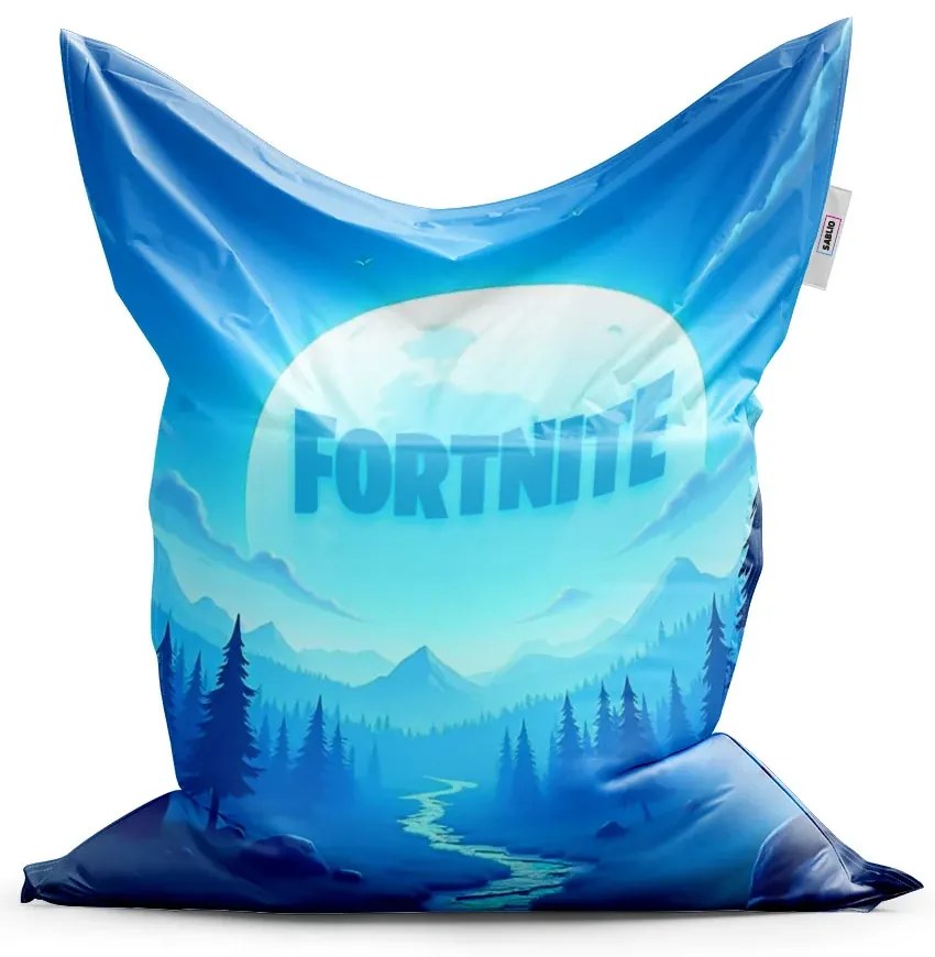 Sablio Sedací vak FORTNITE Modré údolie s mesiacom - 200x140 cm