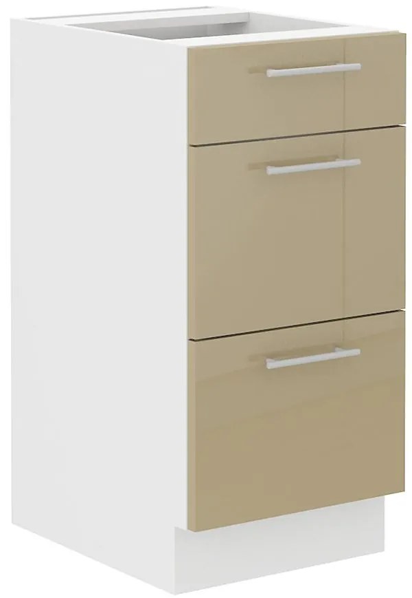 Kuchynská skrinka Lara 40d 3s Bb Mdf Cappucino lesk