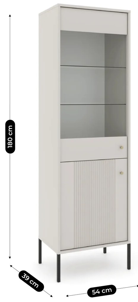 PROXIMA.store - Glamourová vitrína SOFT FARBA: biela