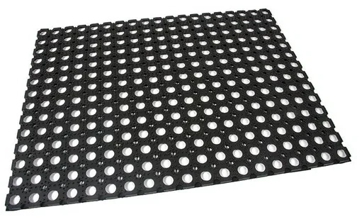 Gumová čistiaca rohož Honeycomb 60 x 80 x 1,6 cm, čierna