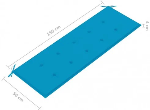 vidaXL Stohovateľná záhradná lavička s podložkou 159 cm tíkový masív-